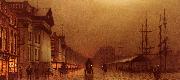 Atkinson Grimshaw Liverpool Custom House painting